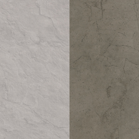 Стеновая панель для кухни 4100*640*8мм Сланец скиваро светло-серый/Камень гави серо-коричневый