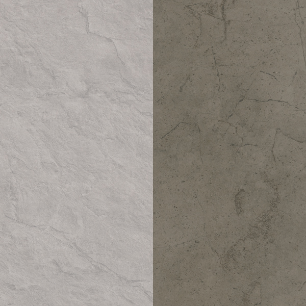 Стеновая панель для кухни 4100*640*8мм Сланец скиваро светло-серый/Камень гави серо-коричневый