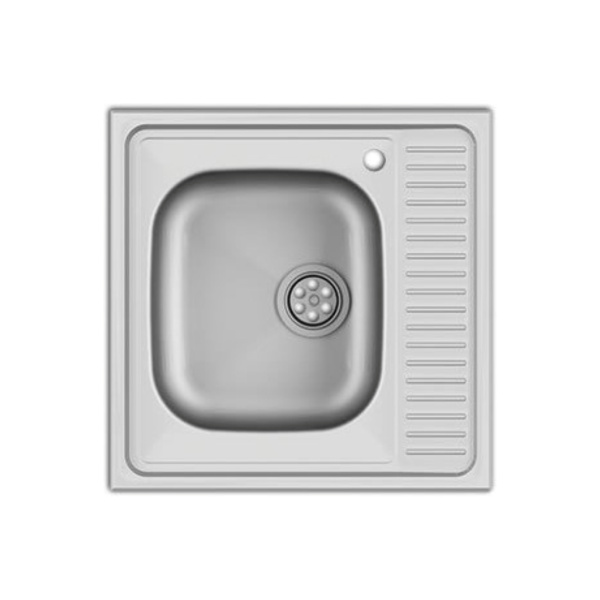 Мойка накладная 600*600*140мм /0,4/, матовая, L