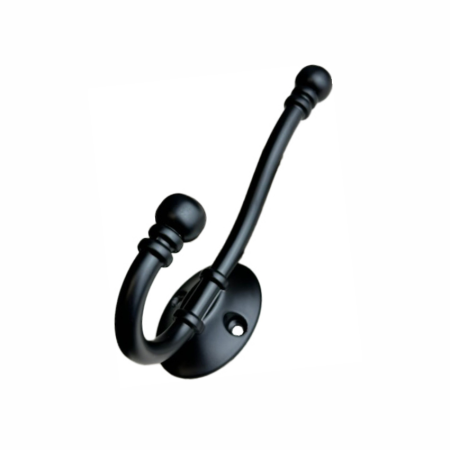 Крючок 027 - 2-х рожковый, черный RIFF