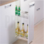 Корзина 2-х уровневая с креплением фасада, боковая база D470*W110*H480 RIFF с доводчиком