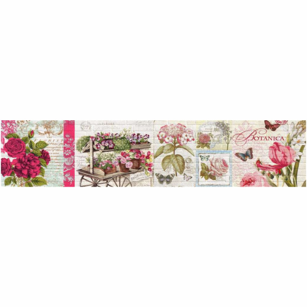 Фартук тиснение кирпич, Ботаника 2440*610*6мм