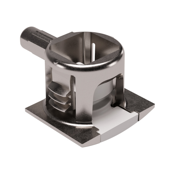 Полкодержатель для деревянных полок с дюбелем 5мм, светло-серый никель