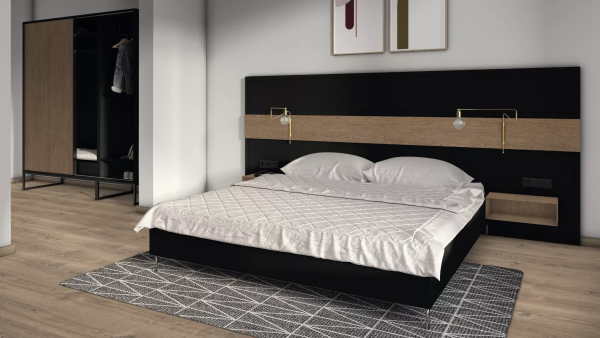 ЛДСП лакированная PerfectSense Филвуд Чёрный 2800*2070*18/18,6