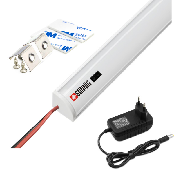 Светильник светодиодный с ИК-выключателем на взмах Sonnig Corner 1000, теплый белый свет L=1м