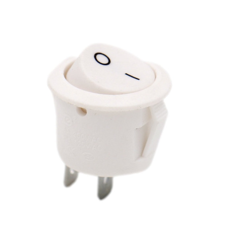 Выключатель врезной круглый мини , белый Sonnig