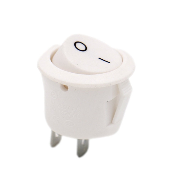 Выключатель врезной круглый мини , белый Sonnig