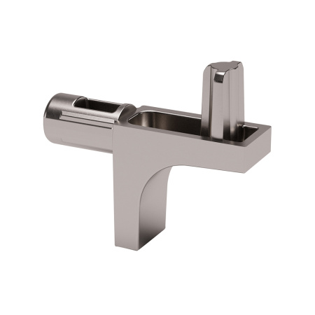 Полкодержатель для деревянных полок с фиксацией, штифт D= 5мм, никель