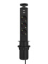 Блок розеток выдвижной вертикальный Sonnig /3 EURO + 2 USB/ Черный