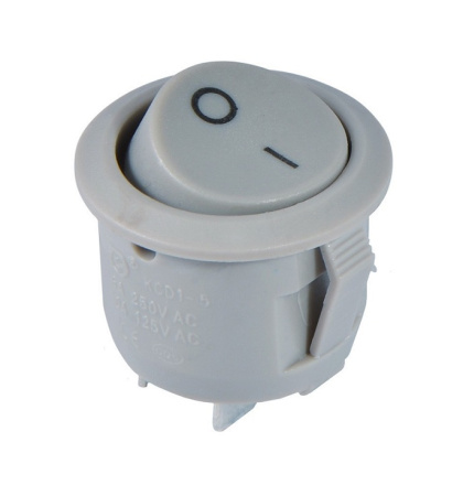 Выключатель врезной круглый мини , серый Sonnig