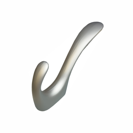 Крючок 023 - 2-х рожковый, матовый хром RIFF