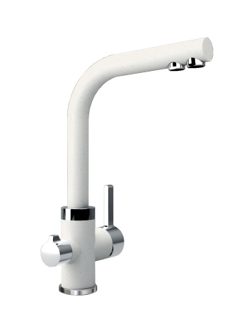 Смеситель для кухни Акцент, белый