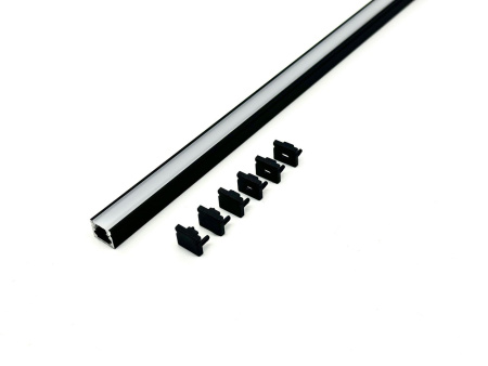 Профиль накладной для светодиодной ленты 5мм 1008 чёрный/Sonnig/L=3m
