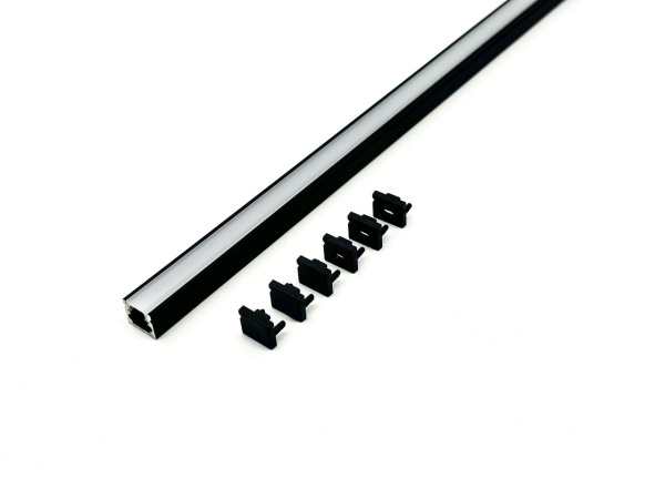 Профиль накладной для светодиодной ленты 5мм 1008 чёрный/Sonnig/L=3m