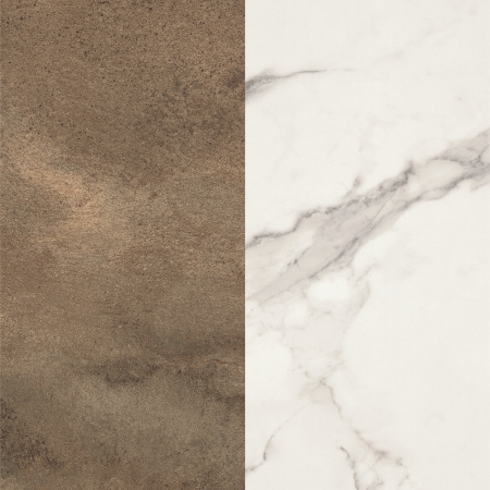 Стеновая панель для кухни 4100*640*8мм Титанит песочно-бежевый/Мрамор кремона