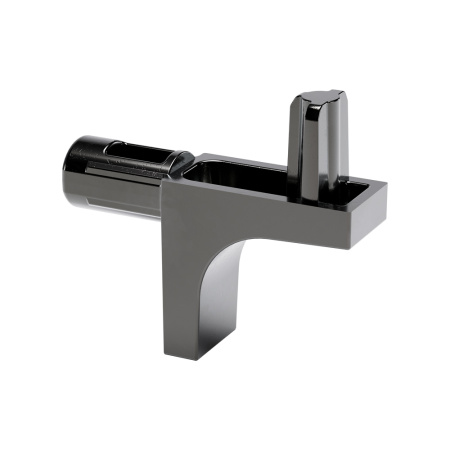 Полкодержатель для деревянных полок с фиксацией, штифт D= 5мм, черный никель