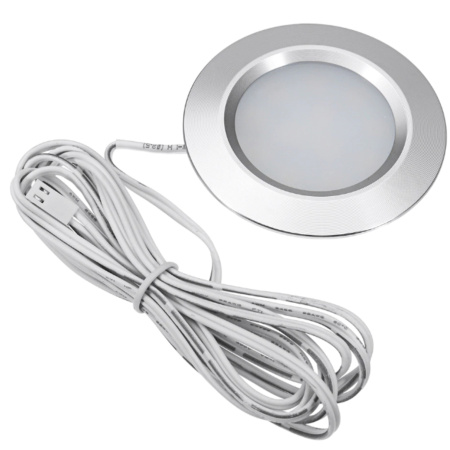 Светильник светодиодный врезной круглый Sonnig Loca /Серебро/6000К/Холодный белый свет/D=68мм