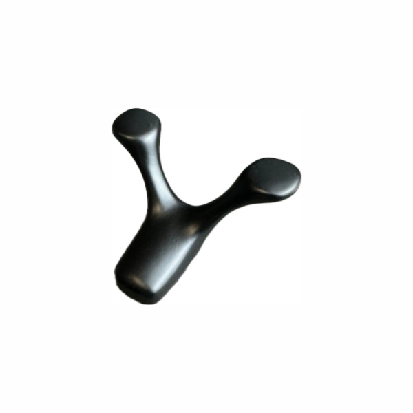 Крючок 046 - 2-х рожковый, черный матовый