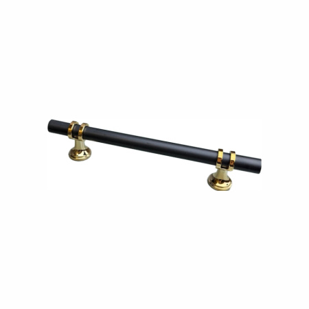 Ручка-скоба 597- 160, пластик, черный/золото