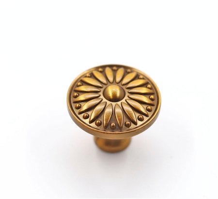 Ручка-кнопка 224, латунь матовая