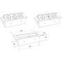 Блок розеток выдвижной горизонтальный Sonnig/2 EURO + 2 USB/ Серебро