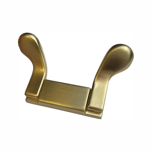 Крючок 030 - 2-х рожковый, шлиф. золото RIFF