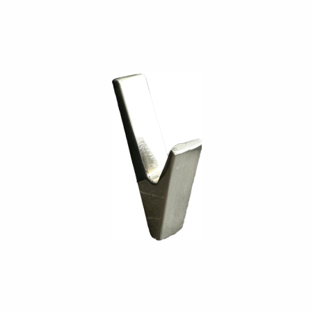 Крючок 026 - однорожковый, атласный никель  RIFF