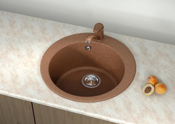 Мойка "Гала" 510*510*217мм терра