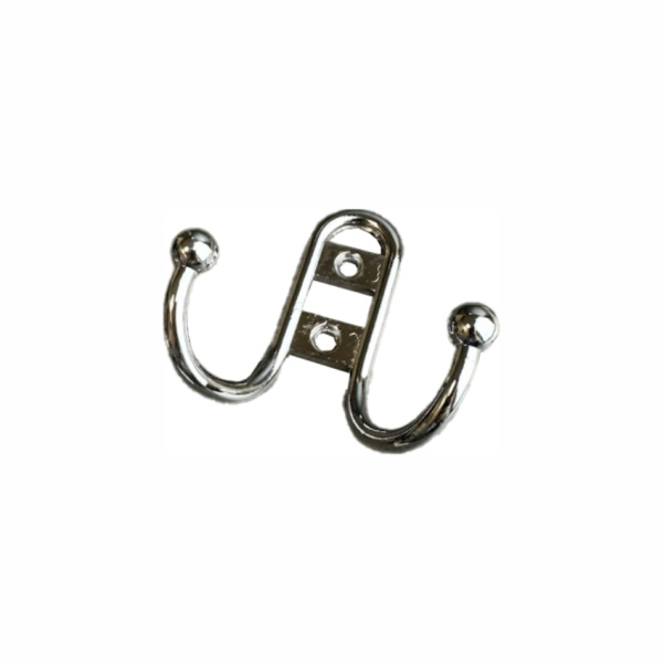 Крючок 004 - 2-х рожковый, хром