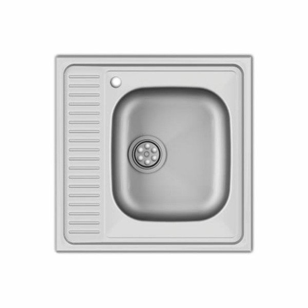 Мойка накладная 600*600*140мм /0,4/, матовая, R