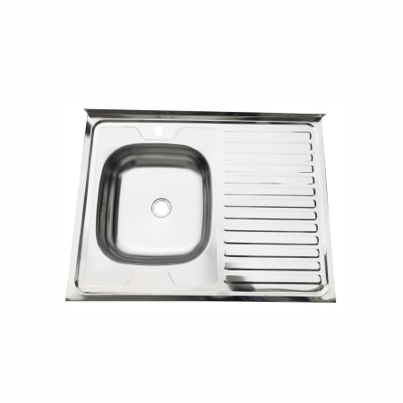 Мойка накладная 800*600*120мм /0,4/ матовая R /сифон в комплекте/