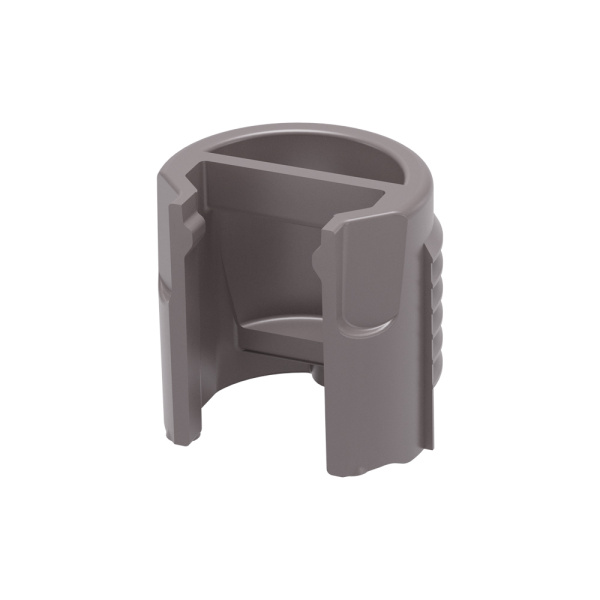 Полкодержатель для деревянных полок H=16мм, серый, монтаж с выступом