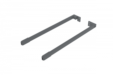 Продольный квадратный рейлинг L=500мм, крепление к задней стенке из ДСП, антрацит GTV